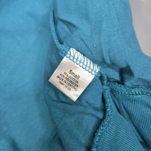 NWT Poof Apparel Women's Blue Basic Long Sleeve Size Small - Picture 8 of 8